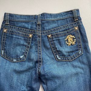Roberto Cavalli jeans boot cut pocket crystal logo